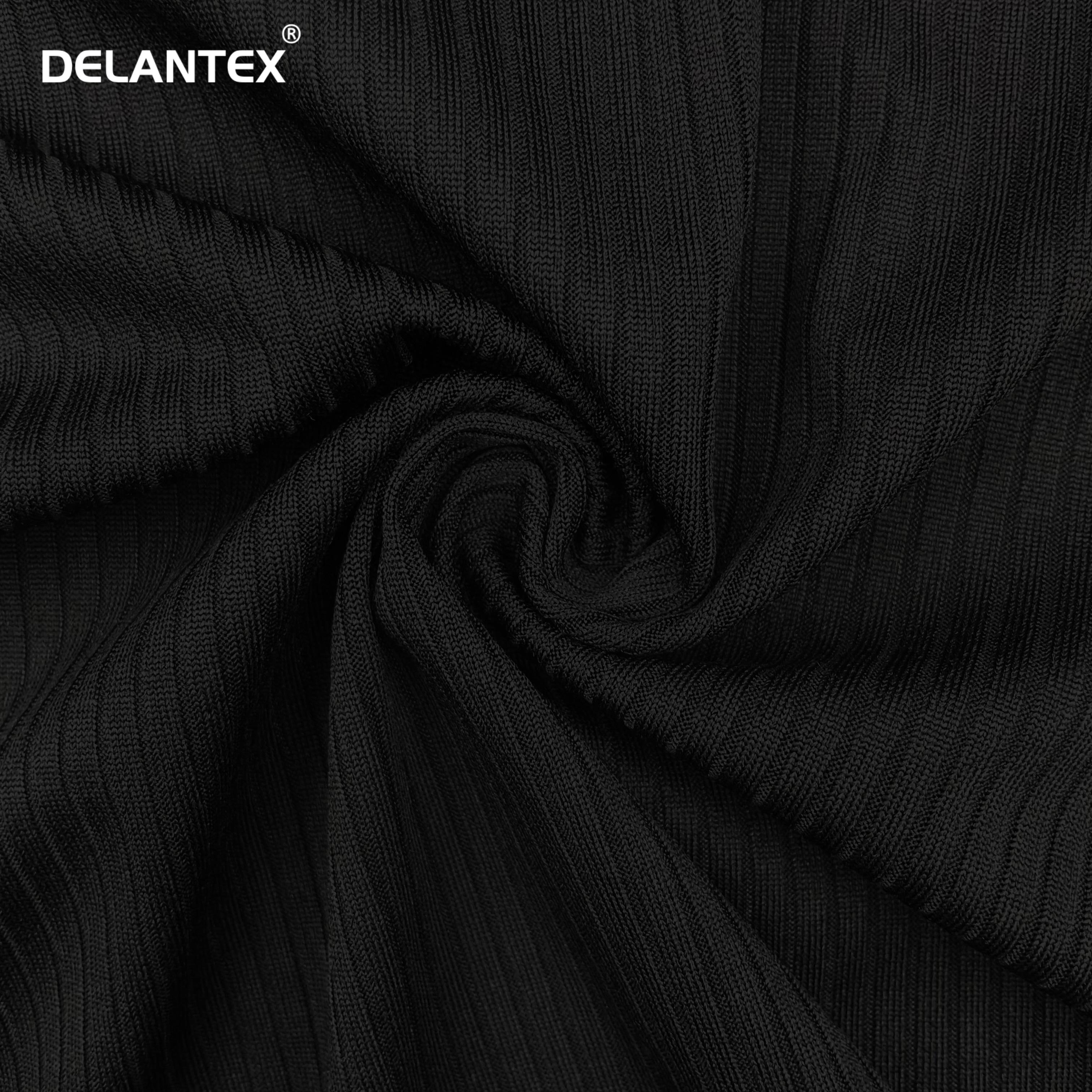 Delantex Good Price Wholesale Rib 96% Polyester 4% Spandex Rib Knit Fabric