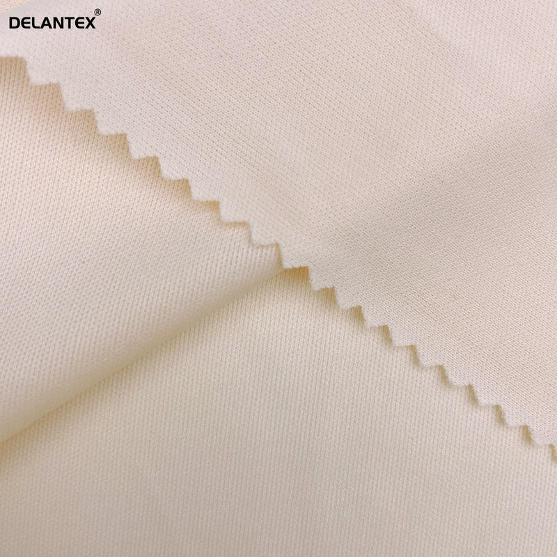 Delantex Wholesale Garment Fabric 100poly Weft Knit Interlock Fabric for Sweatshirt