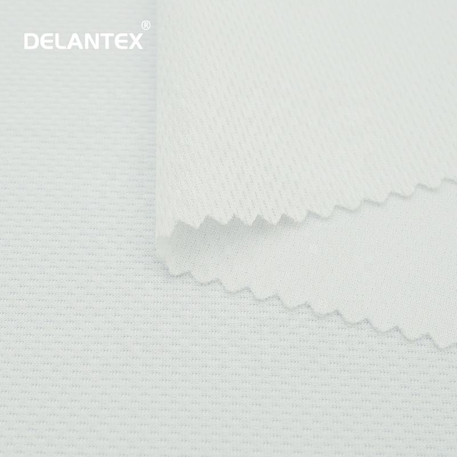 Delantex High Quality 100% Polyester Eyelet Mesh Bird Eye Polo Cloth T Shirt Fabric for Clothing