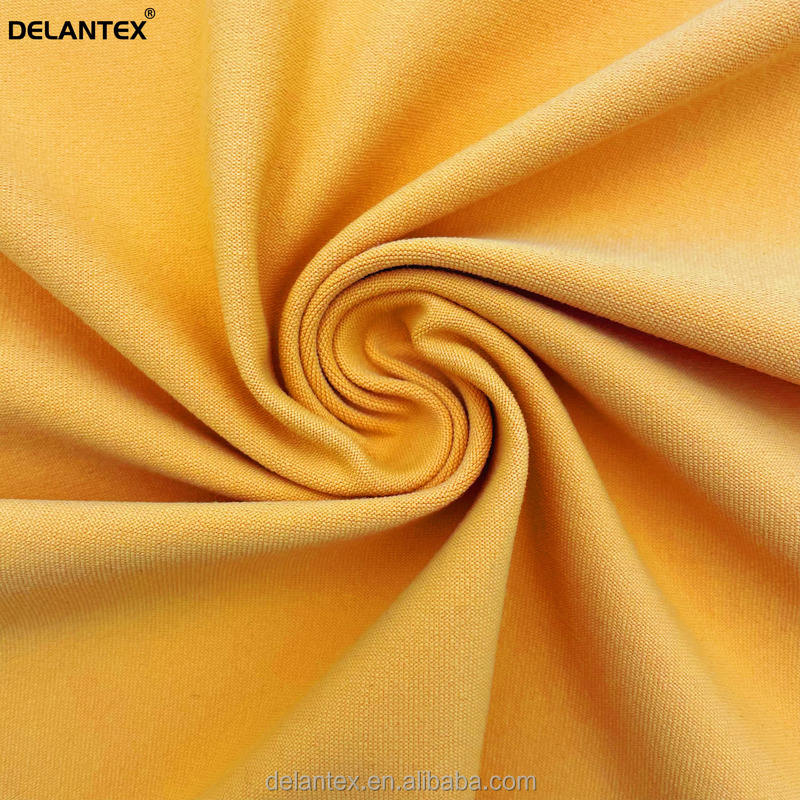 Delantex Hot Sale Soft Nylon Spandex Imitation Cotton Like 4 Way Elastic Fabric for T-shirt