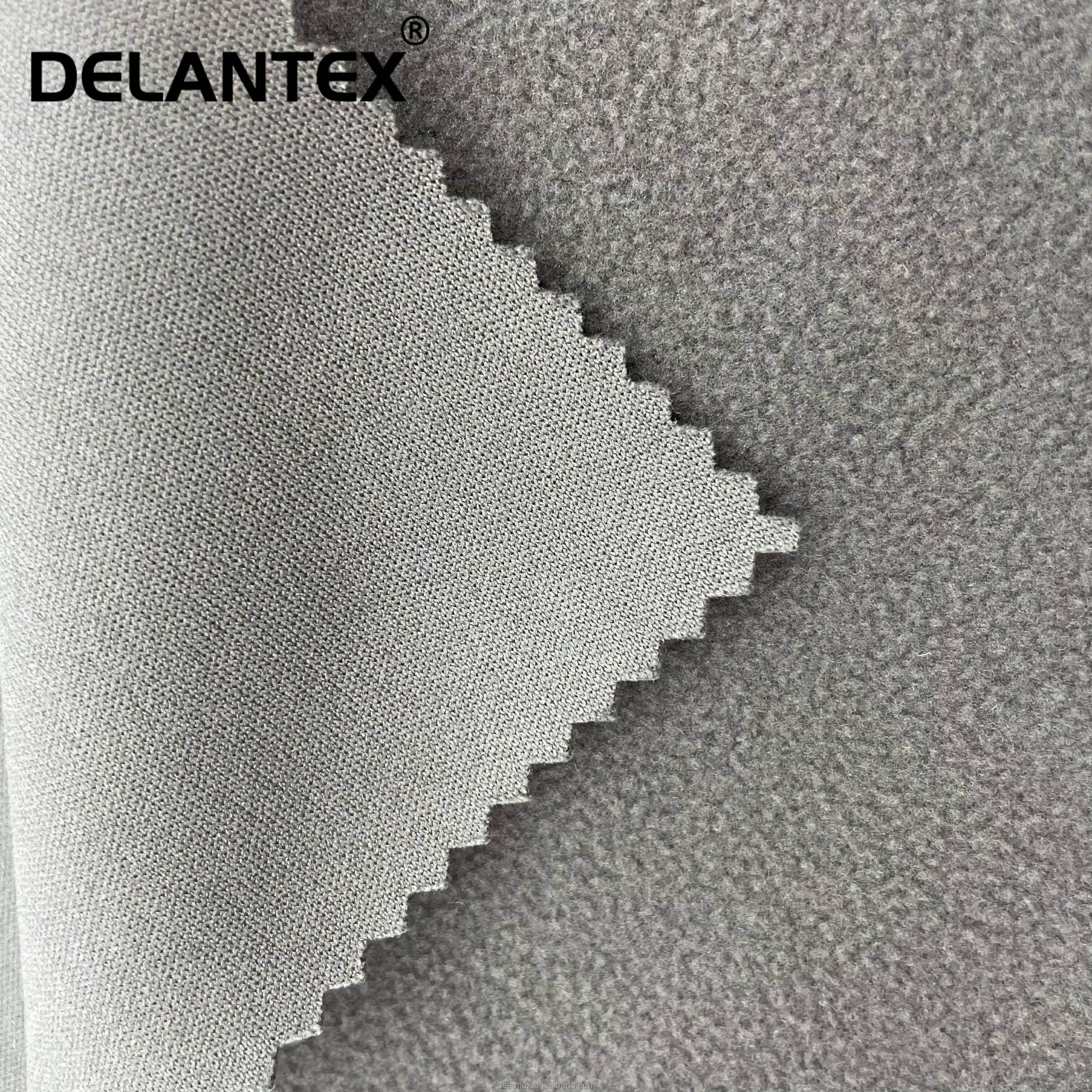 2 Layers Bonded Fleece Interlock Bonded Polyester Fabric for School Uniforms Tela Polifel 320GSM scuba Fleece Fabric