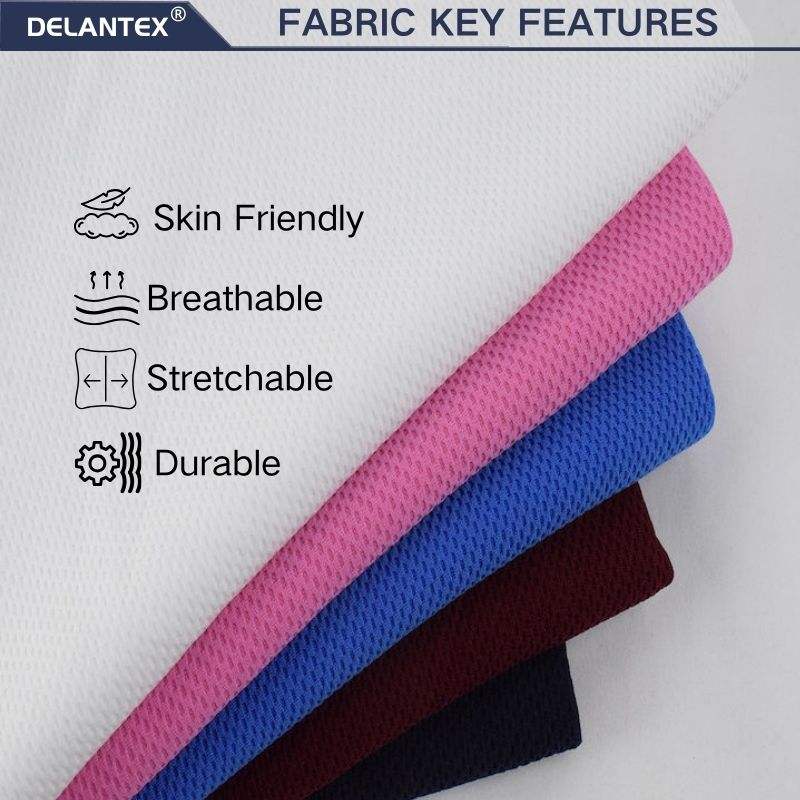 Delantex Polyester Dri Fit Bird Eye Mesh Sublimation Fabric Wholesale Dry Fit Matte Jersey Material