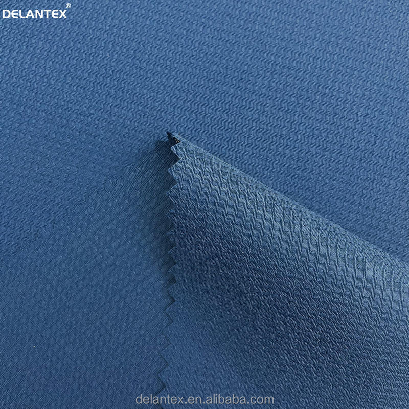 Delantex DTY 75D Extinction Double Line Grid Midpoint Water Resistant Polyester Fabric for Outdoor Clothing