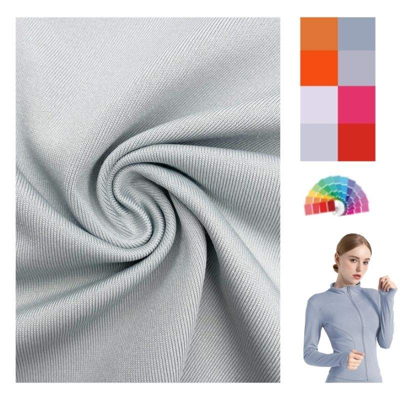 Delantex Sweatshirt Fabric 215GSM 90%recycled Polyester 10%spandex Breathable Wicking Fabric for T-shirt Free Sample