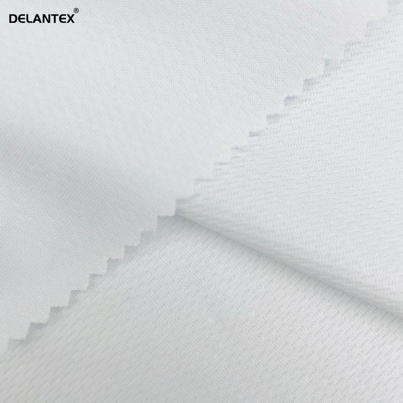 Delantex Fabric Supplier Hot Sale 2 Way Stretch White Bird Eye Mesh Fabric for Sublimation