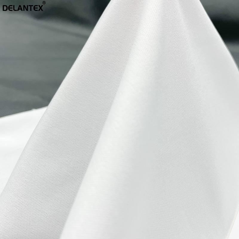 Delantex Interlock Jersey Fabric Sublimation Blank 100% Polyester White Color for T-shirt