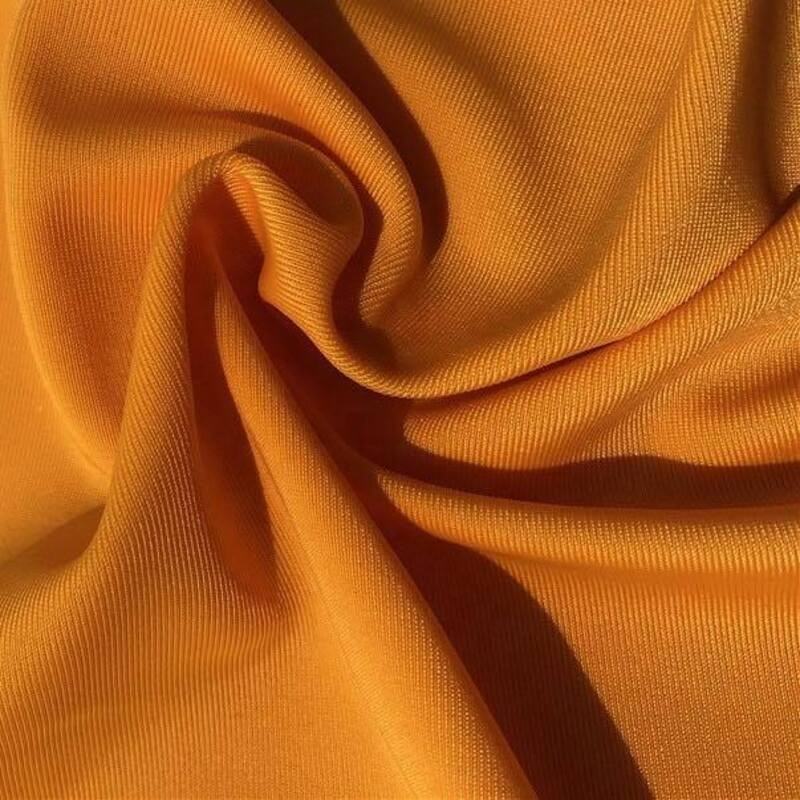 190GSM Shiny Polyester Spandex Knit Fabric for Party Dress