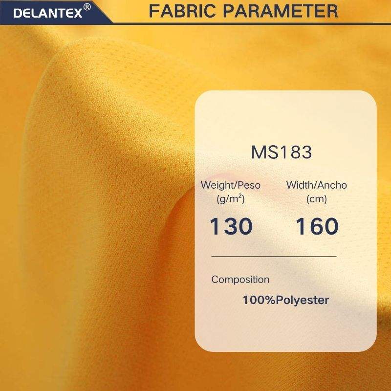 Delantex Cheap Price 75D 100%Polyester Mesh fabric 140gsm Knit Moisture Wicking Sportswear