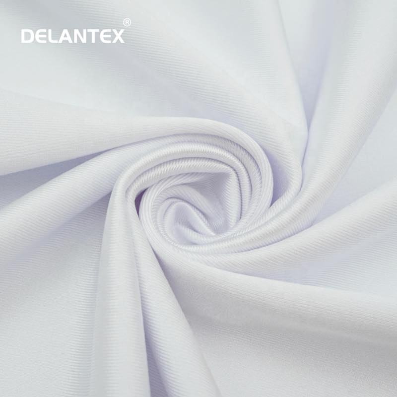 Delantex Manufacture Plain Dyed Knitted Stretchy Jersey Spandex Garment Knit Fabric Sublimation Fabric Polydex