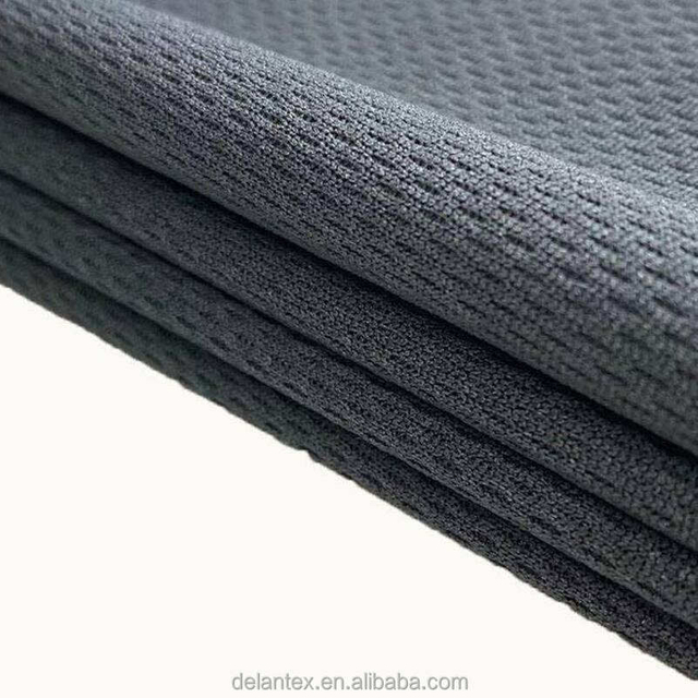 Delantex Fabric Poly Bird Eye Dyed, 100%Polyester, Width 185cm, 145g/Sqm Wicking Finish Breathable