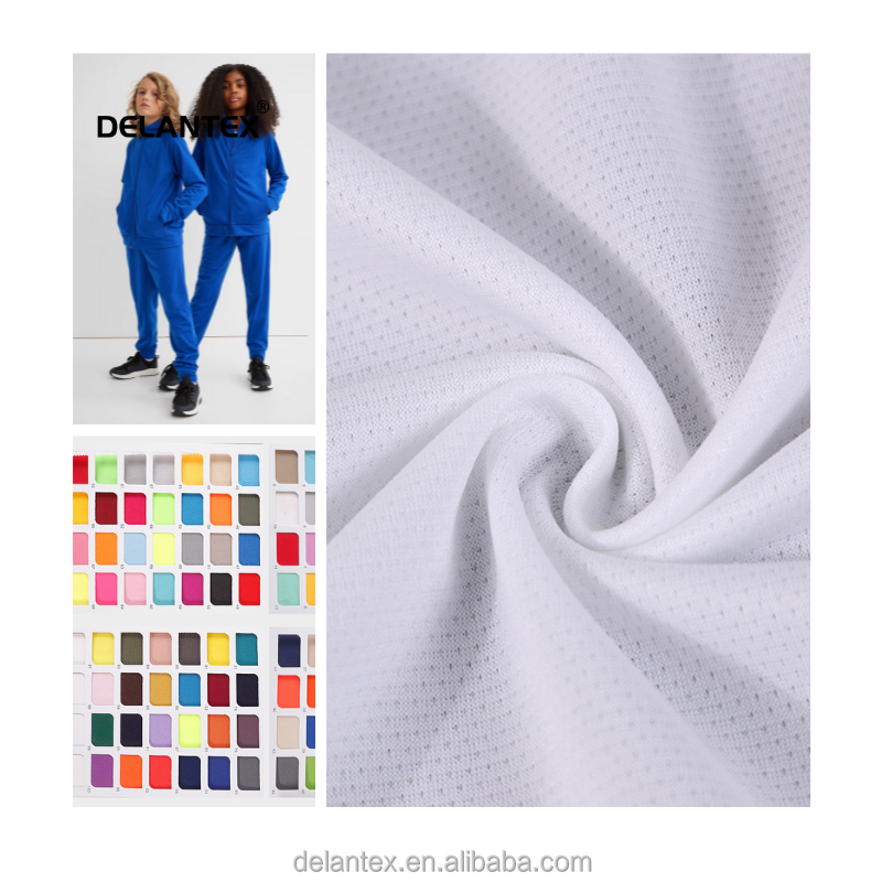 Delantex 100% Polyester Mesh Sports Fabric Nika 145 145GSM 160cm Sublimation Fabric