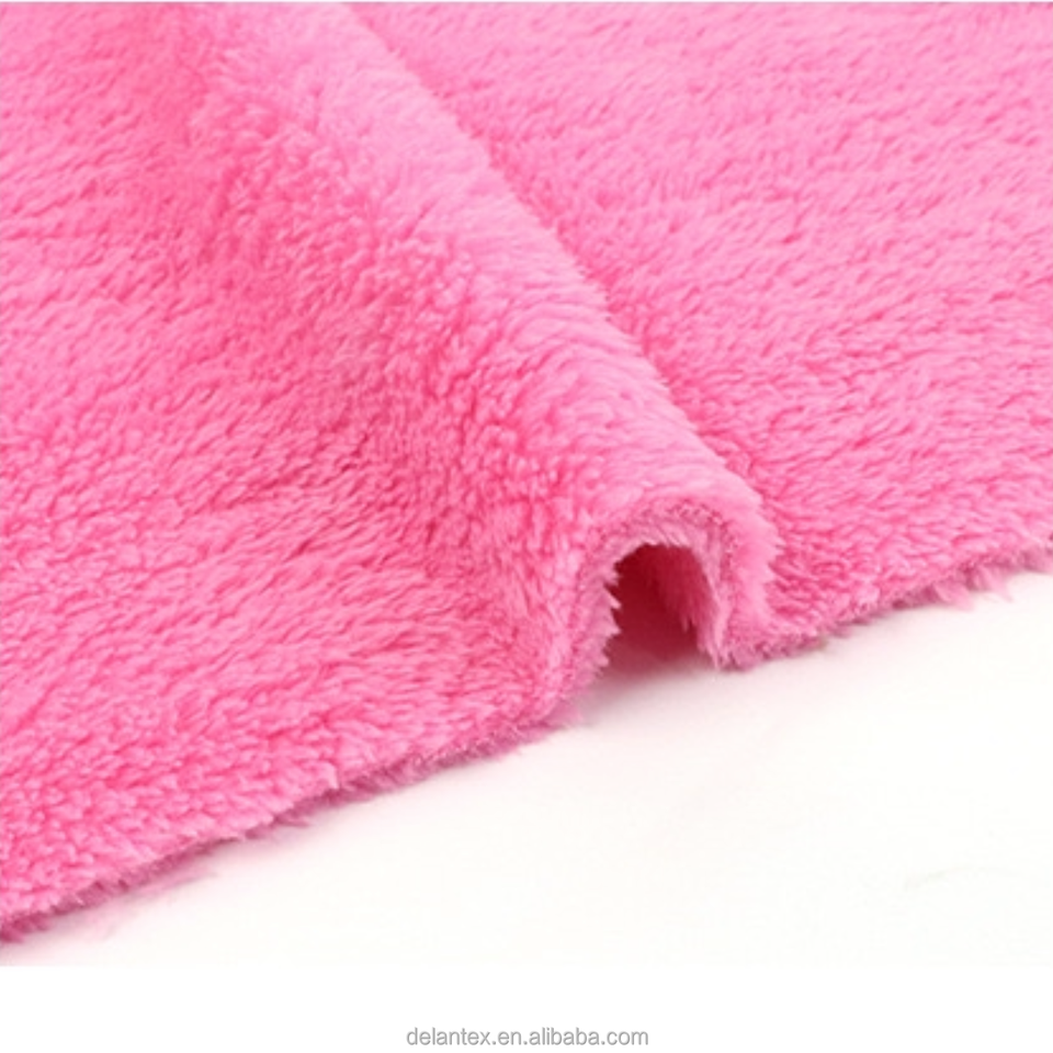 Delantex Tela Sherpa 100% Polyester Knitted Warm Soft Crushed Fleece Sherpa Fleece Sherpa Fur Lining Fabric