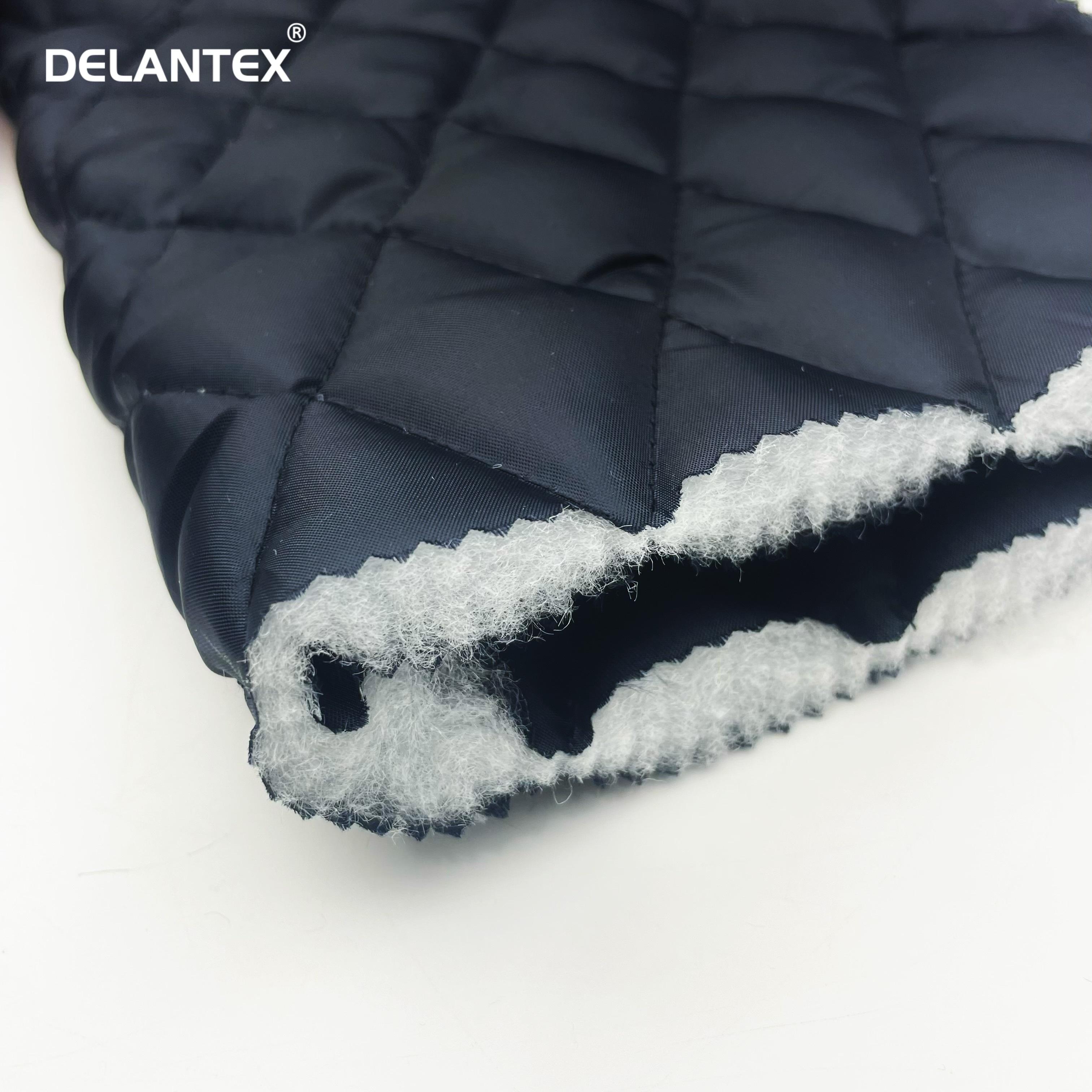 Delantex Wholesale Customizable Quilting Pattern Polyester 3 Layers Quilted Fabric Used for Coat