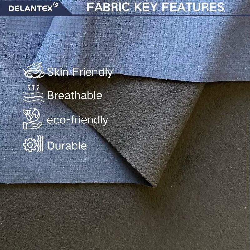 Delantex 100D Digital 100% Polyester Softshell Breathable Polar Fabric Outdoor Windbreaker for Girls Anti-Static