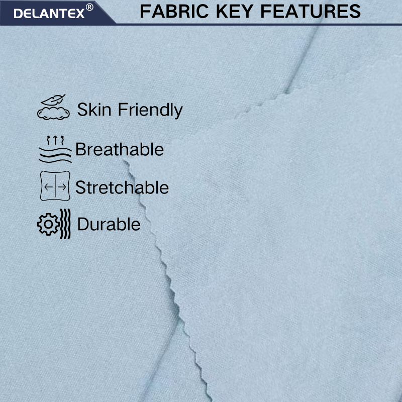 Delantex 150cm 100gsm 73%nylon 27%spandex Blue Lightweight Fabric Yoga Gym Fabric