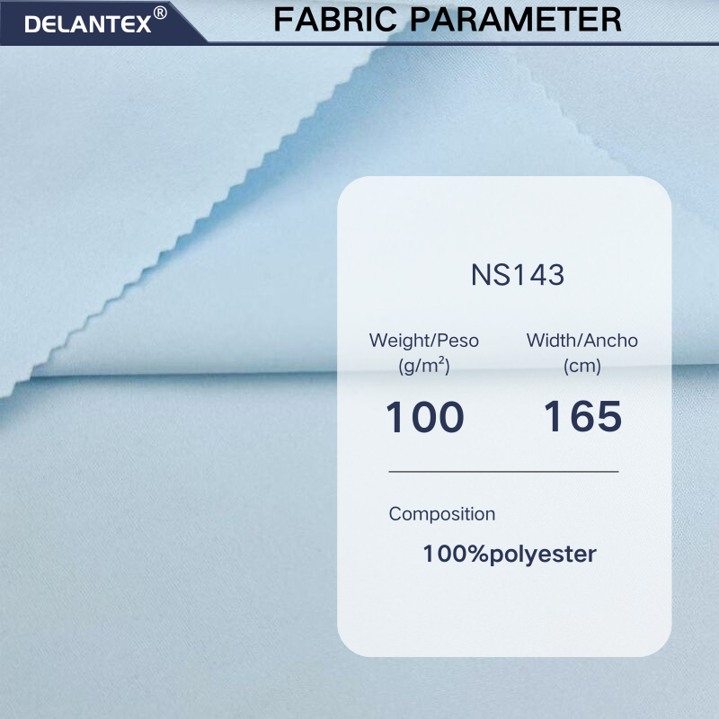Delantex Sky Blue Yoga Suit Fabric High Quality Anti-static Material