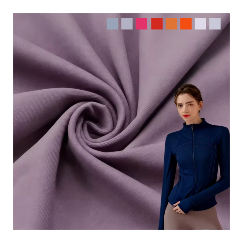 Delantex Yoga Jersey Knit Fabric Women's Yoga Jacket and Pants Fabric