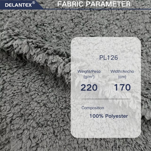 Delantex 100%polyester Double Brush Single Shake Polar Fabric 170cm 220gsm