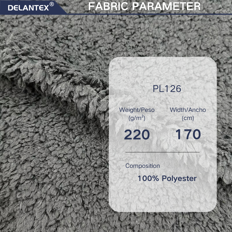 Delantex 100%polyester Double Brush Single Shake Polar Fabric 170cm 220gsm