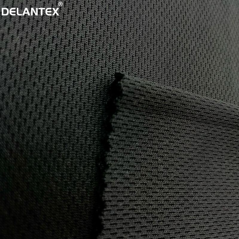 Delantex 100% Polyester 160CM 140GSM Pinhole Bird Eye Mesh Fabric for T-shirt