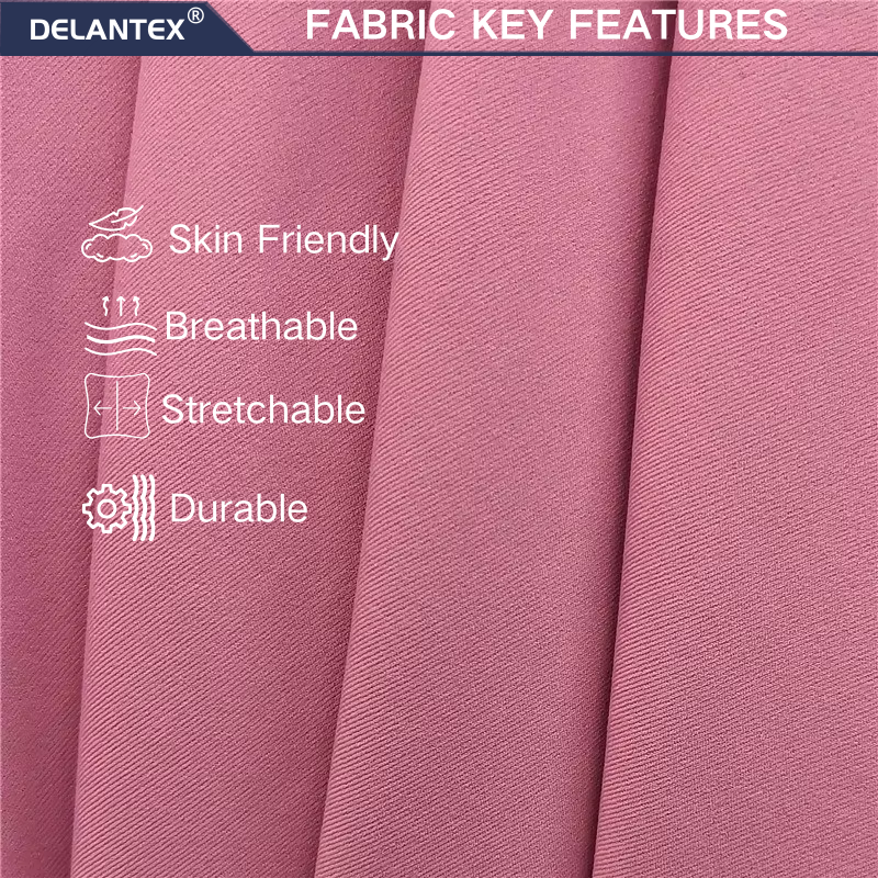 Delantex Two-sided Knitting 81% Nylon 19% Spandex 240GSM Sportswear Nylon Fabric