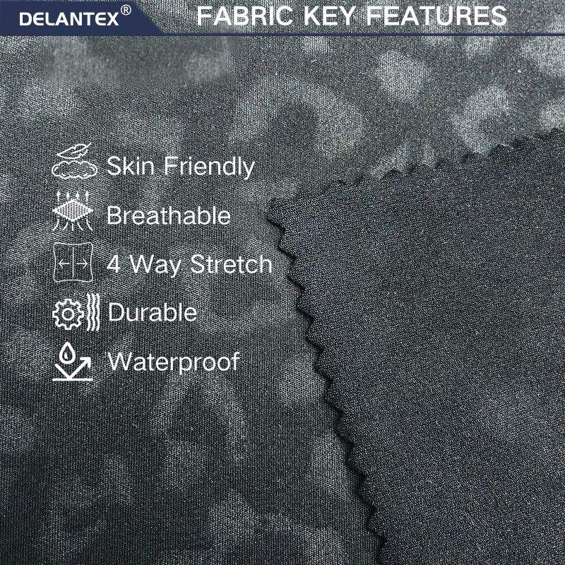 Delantex Manufacture 75%Nylon 25%Spandex Breathable Double Side Embossed Fabric Free Sample