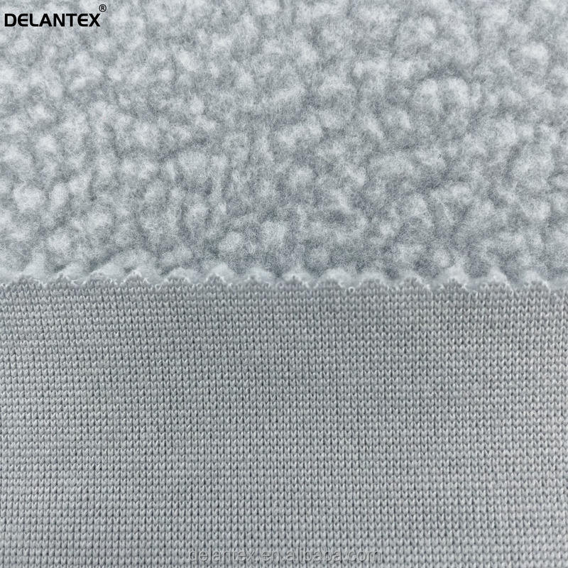 Grayish Blue 2 Way Stretch Sherpa Fleece Fabric Wholesale