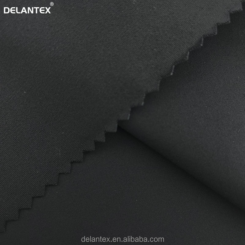 Delantex Soft Skin Friendly Black Nylon Spandex Matte Stretch Fabric for Swimwear Athleisure Performance Fabric