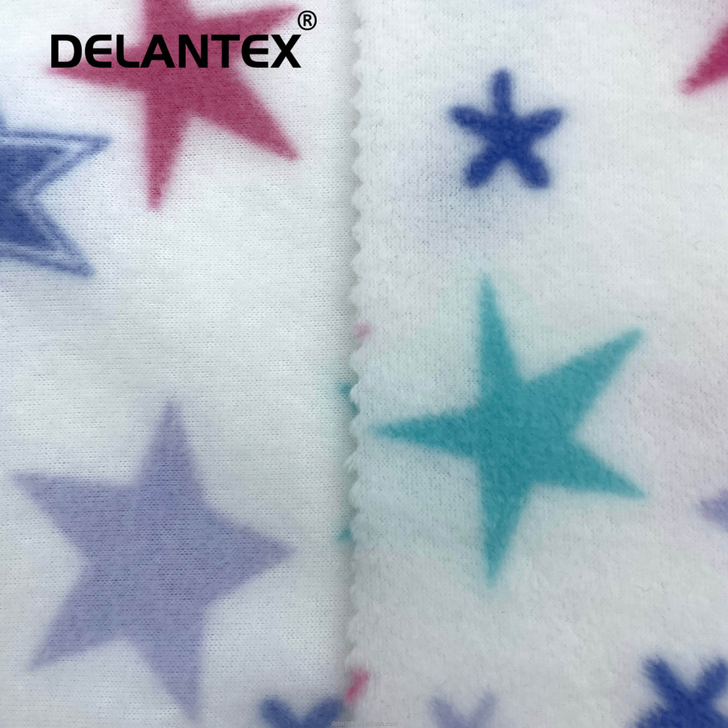 Delantex 150D/96F FDY Digital Printing Wholesale Anti Pill Fleece Fabric Manufacturer