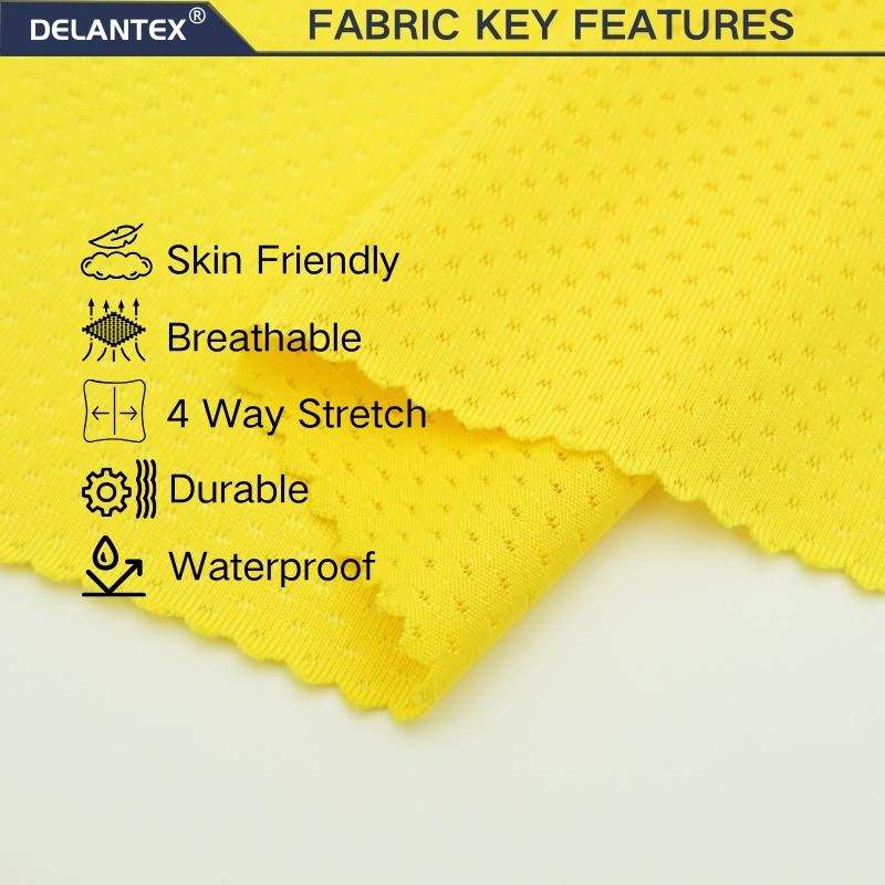 Premium 170G Butterfly Mesh Jersey Knit Fabric for Sportswear 95% Polyester 5% Spandex Breathable Fabric for Boys Girls Garments