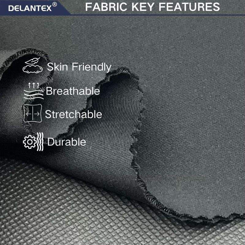 Delandex 95 Polyester 5 Spandex Scuba Fabric for Uniform 310GSM