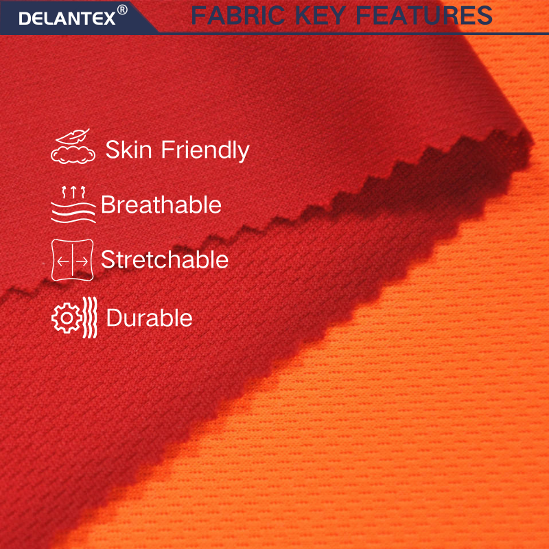 Delantex Wicking Mesh Jersey Material Drifit Sportswear Fabric Free Sample