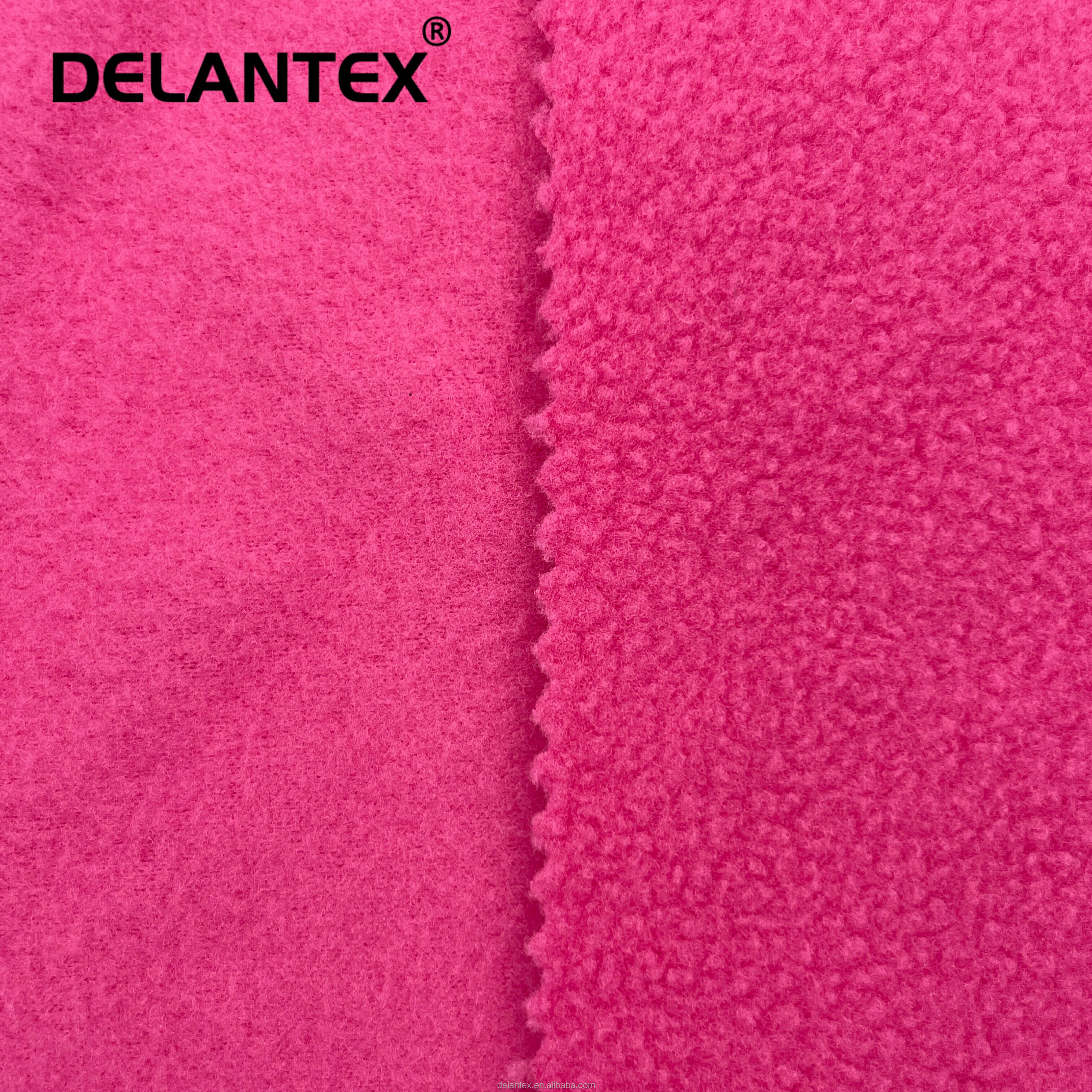 Delantex DTY Soft Hand Feel Stretch Anti-pilling Cheap Polar Fleece Fabric for Clothing