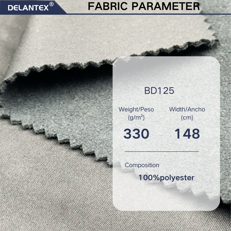 Delantex Soft Shell Fabric Windproof and Waterproof Workwear Fabric Soft100% Polyester Material Fleece Clothing Fabric Wholesale
