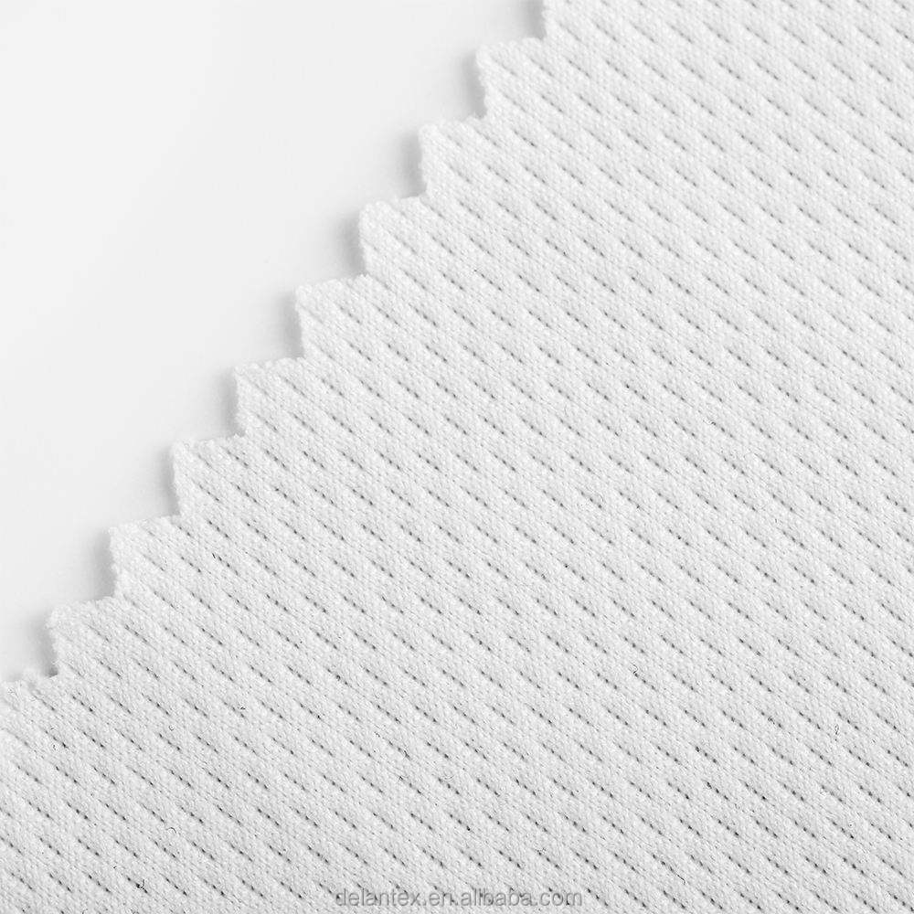 Delantex T-shirt Material 100% Polyester Eyelet Microfiber Eyelet-bird-eye Mesh Knit Fabric for Sport Wear Free Sample