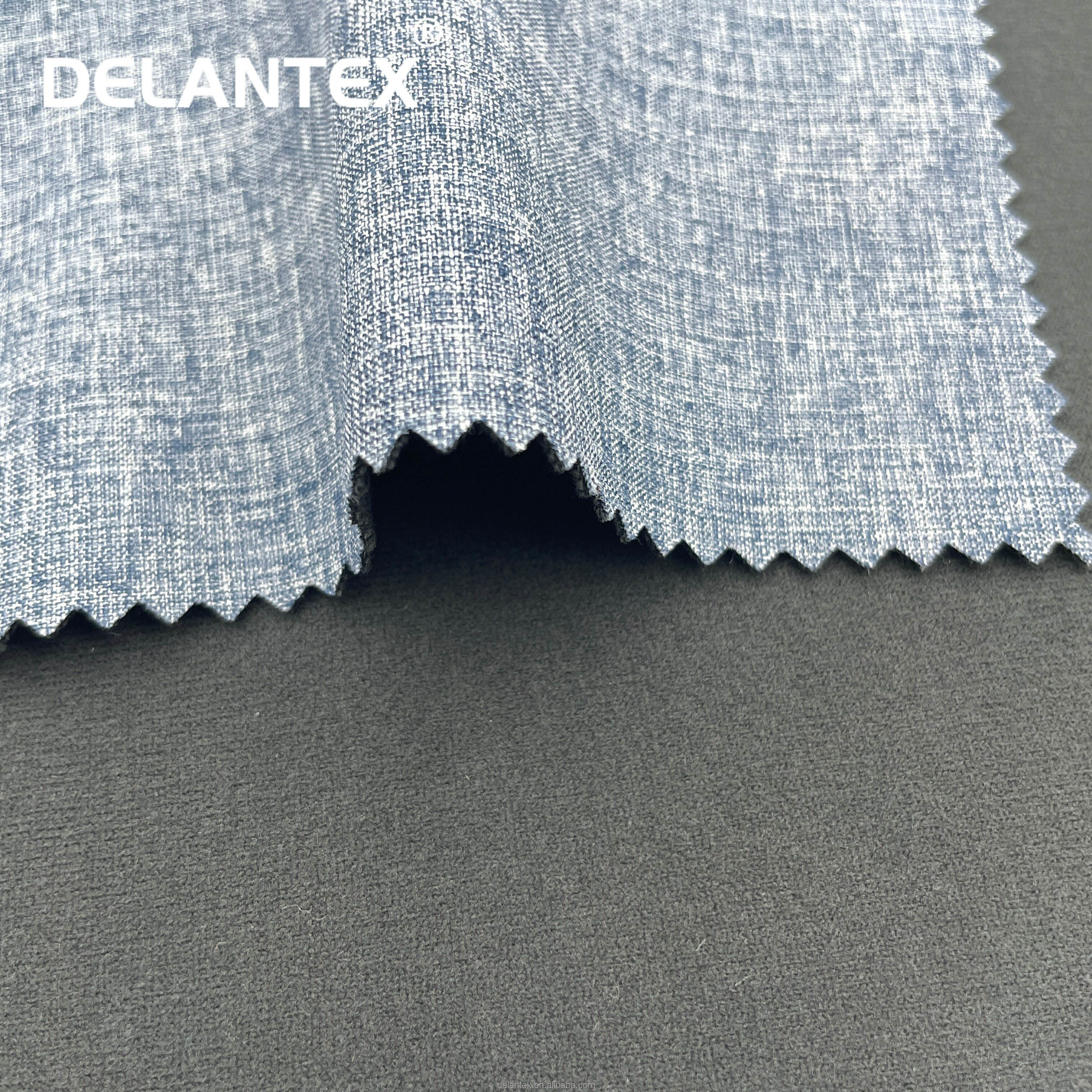 Delantex Water Proof Cationic Polyester Woven Backed Soft Shell Fabric With Fleece Lining