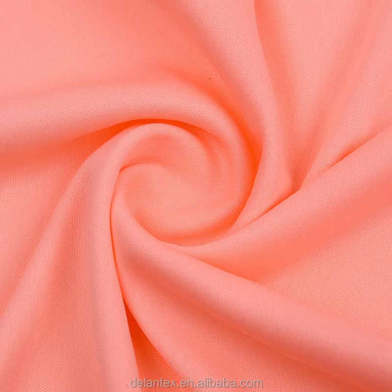 Delantex Knit Lining Fabric DTY Polyester Dyed Knit Interlock Double Jersey Fabric
