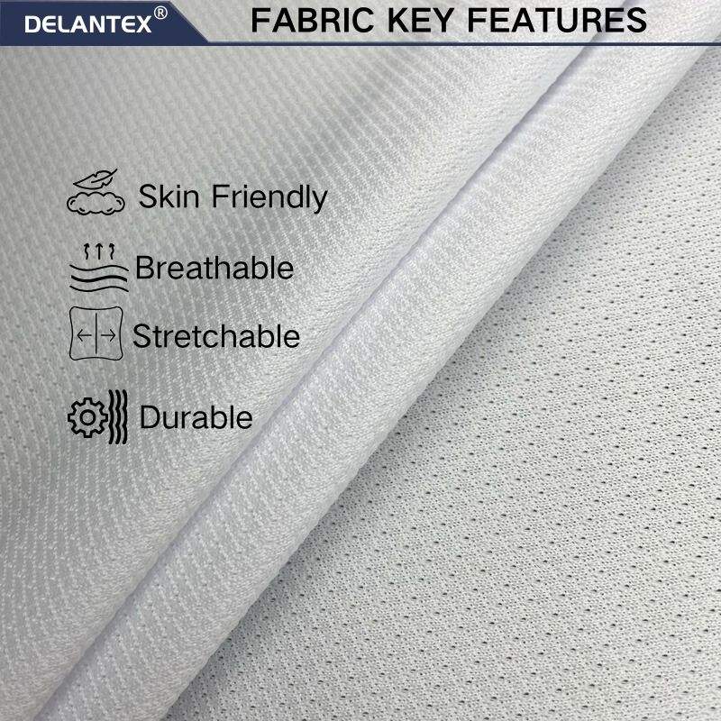Delantex 100 Polyester Jersey Mesh Fabric 230GSM 160cm