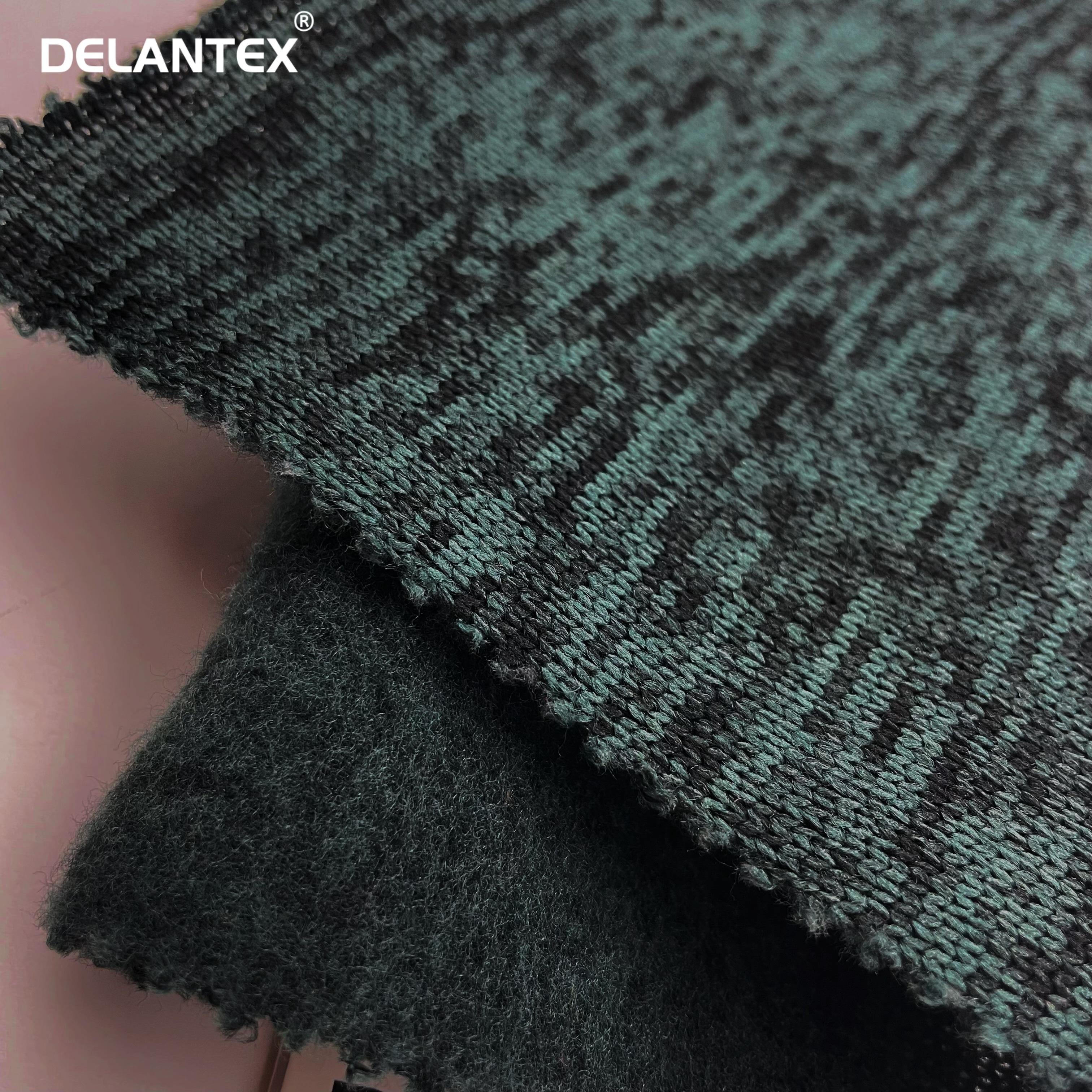 Delantex Warp Knitting Keep Warm Fabric 100% Polyester Brushed Hacci Fabric