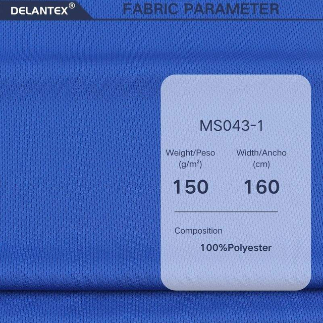 Delantex 100 Polyester Quick Dry Mesh Fabric for Sportswear Moisture Wicking Football Jersey Mesh Material Free Sample