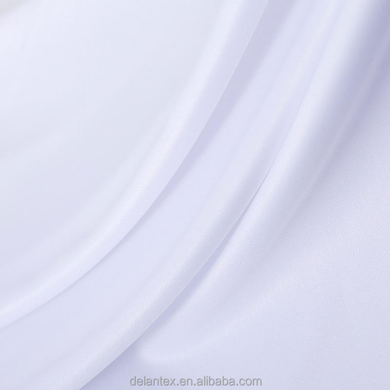 Delantex 100% Polyester Dyed Knitted Sublimation Jersey Solid Interlock White Knit Fabric Sublimation Print Fabric