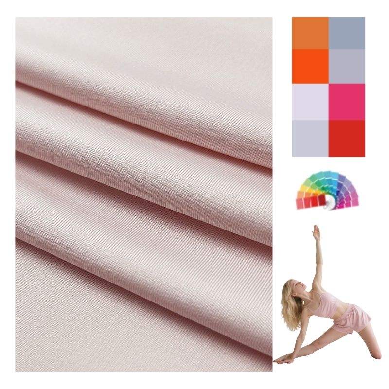 Delantex Premium Spandex Knit for Yoga Pants 220gsm 168cm 82Poly 18Span Soft Handfeeling Durable Colorfast Free Sample