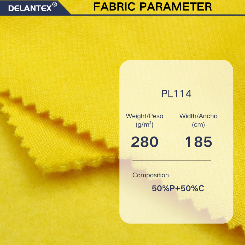 Delantex 50% Polyester and 50% Cotton Fleece Fabric, Windproof and Tear Proof, Outdoor Sports Insulation Fabric