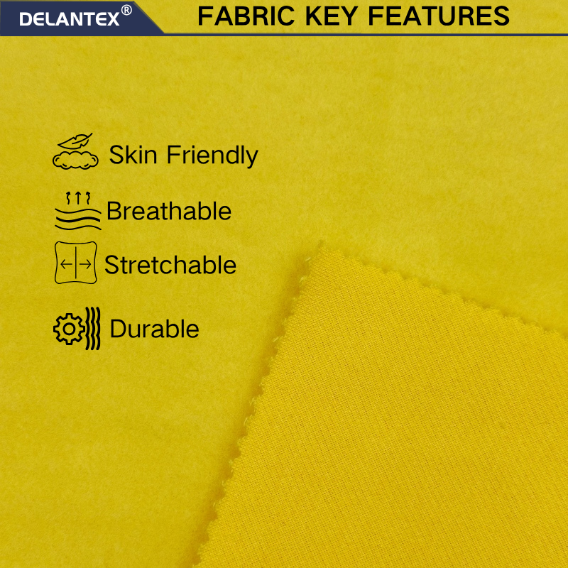 Delantex 50% Polyester and 50% Cotton Fleece Fabric, Windproof and Tear Proof, Outdoor Sports Insulation Fabric