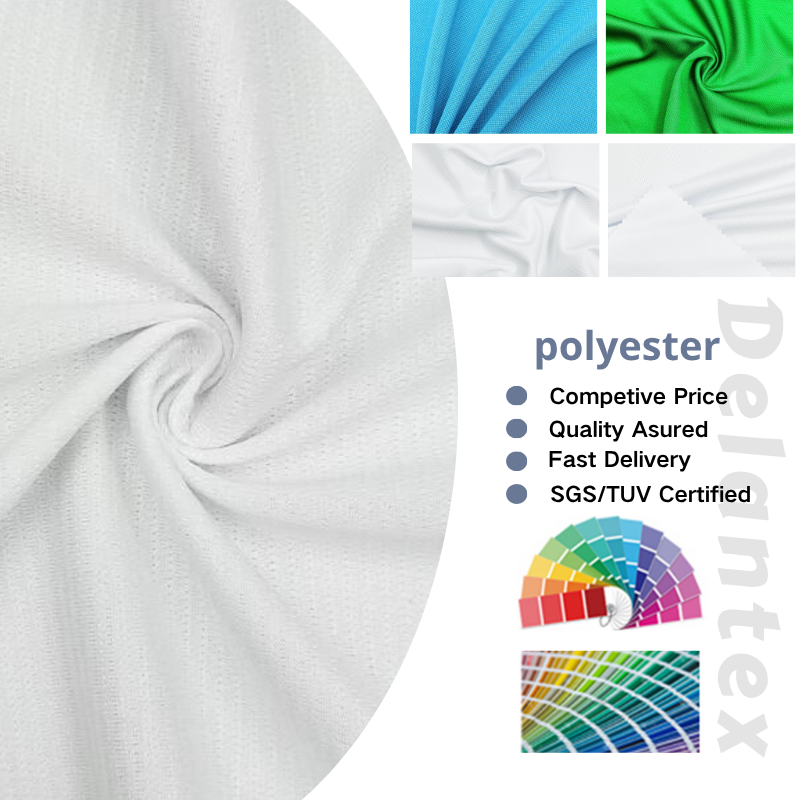 Delantex Breathable Men's Sports Quick Drying T-shirt Fabric Sublimation Bird Eyes Dry Fit Fabric 175cm 200gsm