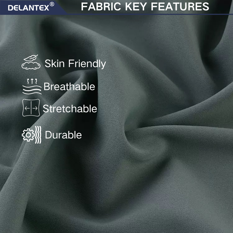 Delantex Comfortable Polyester Spandex Activewear Fabric Supplier Quick-dry for Swimming Wear Very Soft