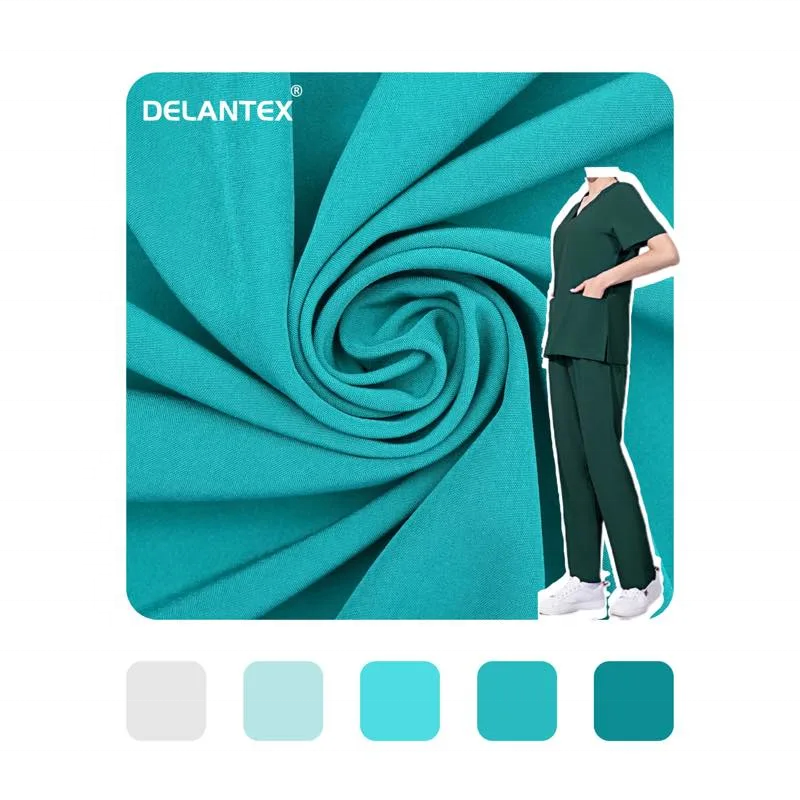 92% Polyester, 8% Spandex Poly Spandex Woven Fabric for Medical Uniform Figs Scrubs Set Fabric
