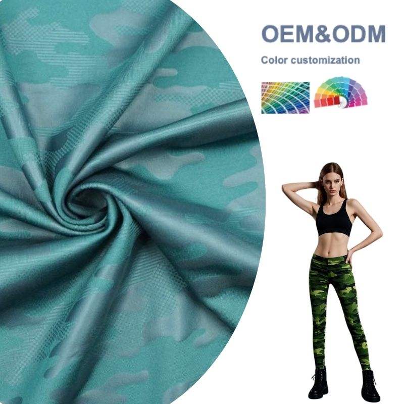 Delantex High Elastic Space Dye Jersey 80% Polyester 20% Spandex Breathable Weft Foiled Fabric for Sports Wear Plain Style