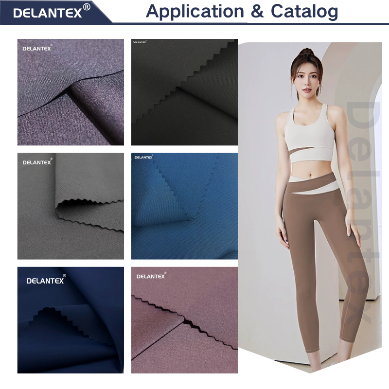 Delantex Breathable Soft Touch Fabric for Swimwear Sports Yoga Wear Knit Moisture Wicking Fabric