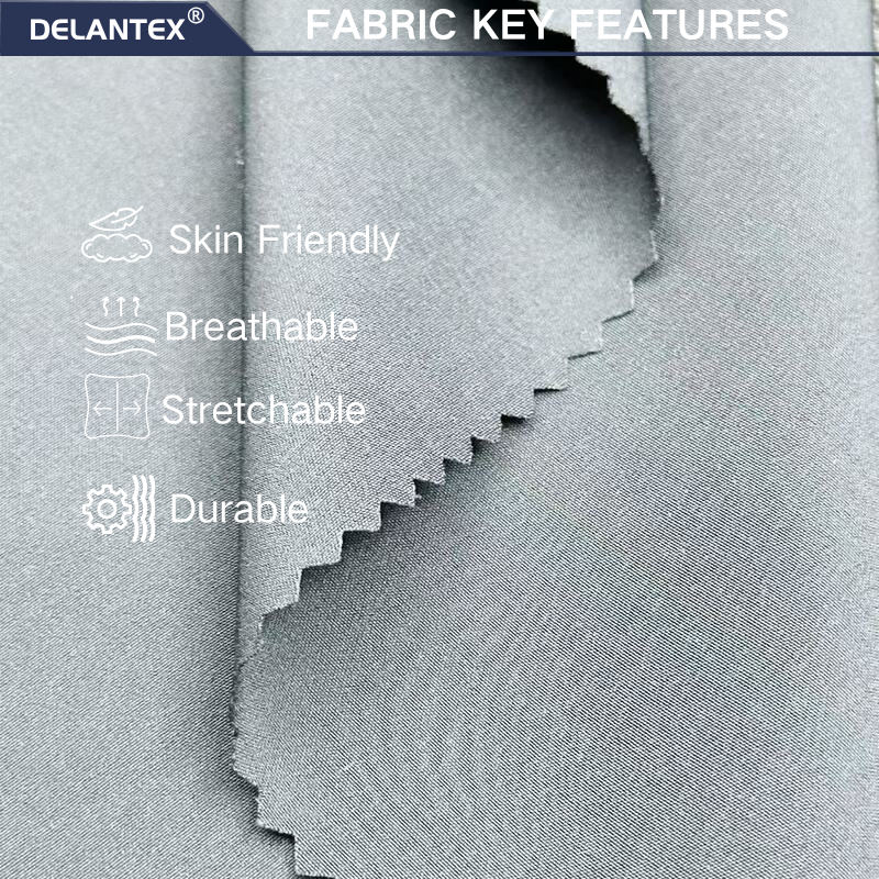 Delantex Workwear Fabric Polyester Hospital Uniform Fabric 92%polyester 8%spandex Anti-pilling Medical Scrub Fabric